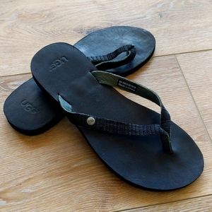 UGG black flip-flop sandals women's sz 8